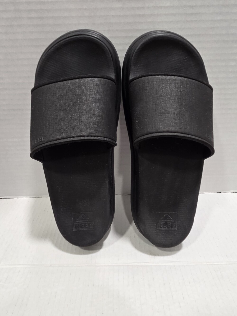 Reef Bondi Bay Platform Cushion Slide Sabdal Black Size 11
